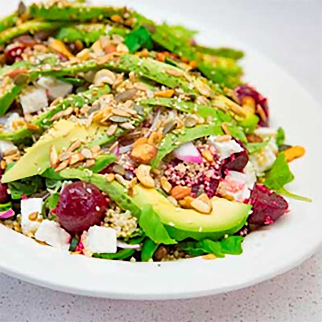 Beetroot, Seeds and Avocado Quinoa Salad