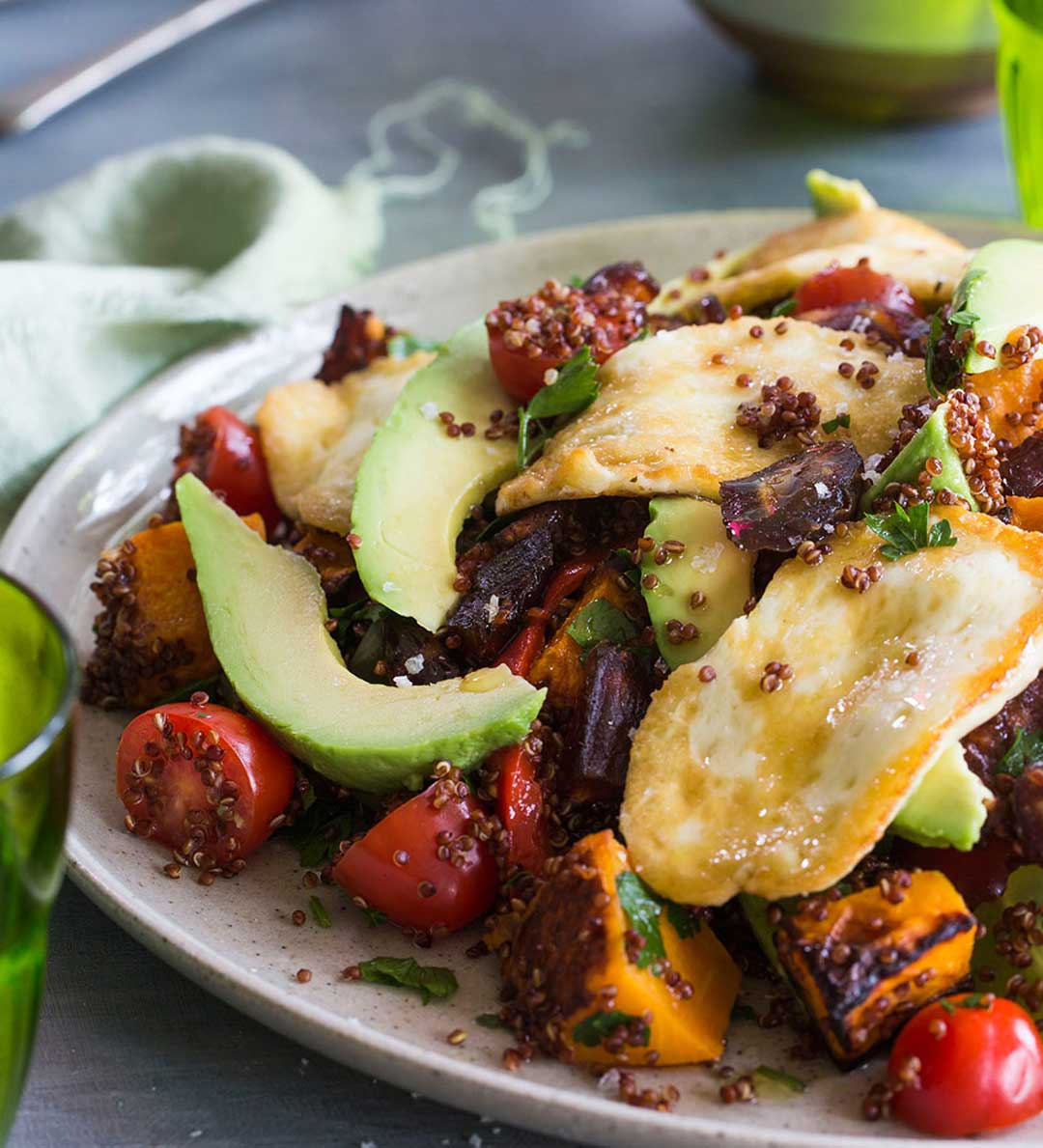Avocado, Pumpkin, Haloumi & Quinoa Salad - King Avo